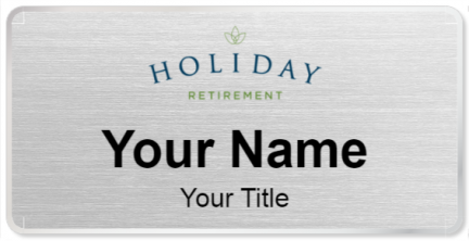 Custom name badges for Holiday Retirement