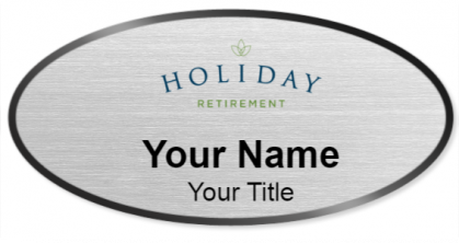 Custom name badges for Holiday Retirement