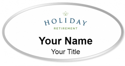 Custom name badges for Holiday Retirement