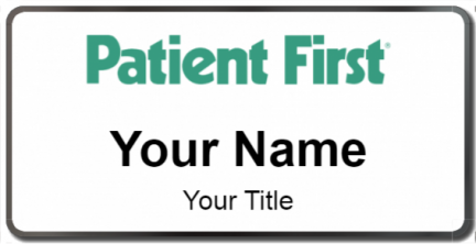Custom name badges for Patient First