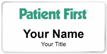 Custom name badges for Patient First
