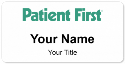 Custom name badges for Patient First