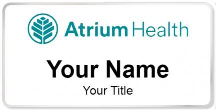 Custom name badges for Atrium Health