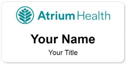 Custom name badges for Atrium Health