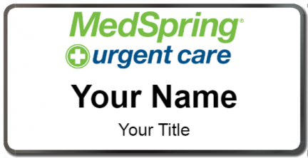 Custom name badges for MedSpring Urgent Care