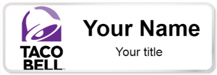 Custom name badges for Taco Bell