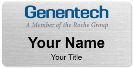 Custom name badges for Genentech