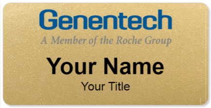Custom name badges for Genentech