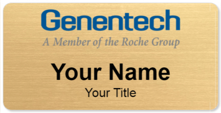 Custom name badges for Genentech