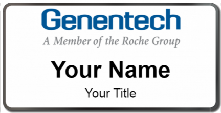Custom name badges for Genentech