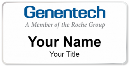 Custom name badges for Genentech