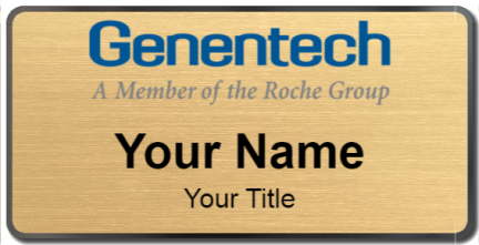 Custom name badges for Genentech