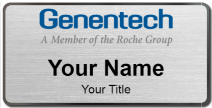 Custom name badges for Genentech