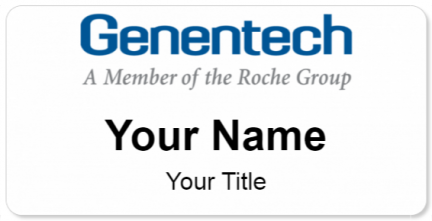 Custom name badges for Genentech