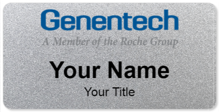 Custom name badges for Genentech