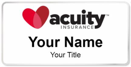 Custom name badges for Acuity Insurance