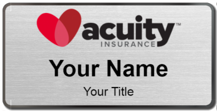 Custom name badges for Acuity Insurance