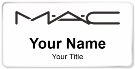 Custom name badges for MAC Cosmetics