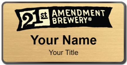 Custom name badges for 21st Amendment Brewery