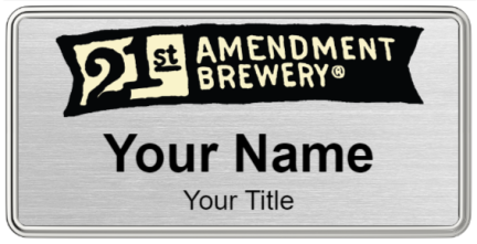 Custom name badges for 21st Amendment Brewery