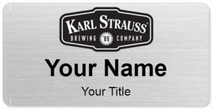 Custom name badges for Karl Strauss Brewing Company