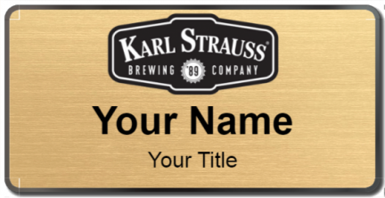 Custom name badges for Karl Strauss Brewing Company