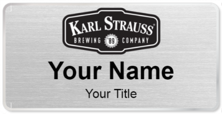 Custom name badges for Karl Strauss Brewing Company