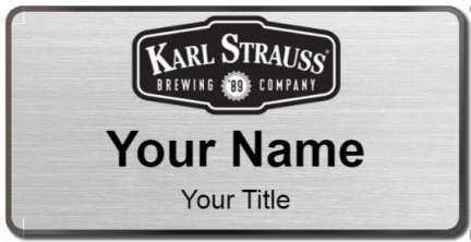 Custom name badges for Karl Strauss Brewing Company