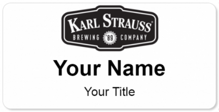 Custom name badges for Karl Strauss Brewing Company