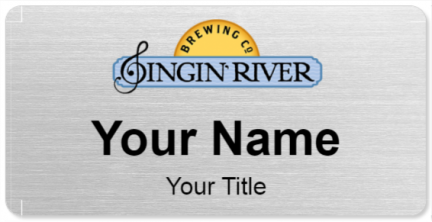 Custom name badges for Singin River Brewing