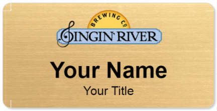 Custom name badges for Singin River Brewing