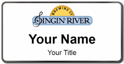 Custom name badges for Singin River Brewing