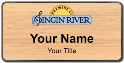 Custom name badges for Singin River Brewing