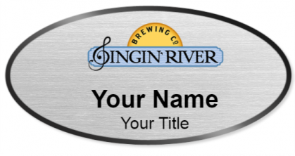 Custom name badges for Singin River Brewing