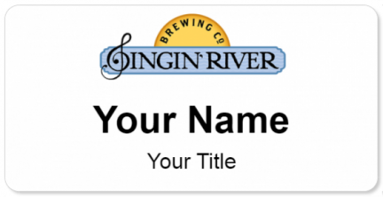 Custom name badges for Singin River Brewing