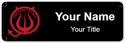 Custom name badges for Straight to Ale Brewing