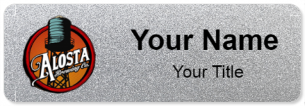 Custom name badges for Alosta Brewing Co