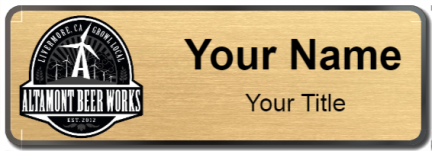 Custom name badges for Altamont Beer Works