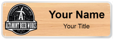 Custom name badges for Altamont Beer Works