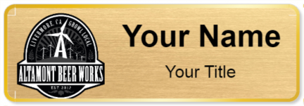 Custom name badges for Altamont Beer Works
