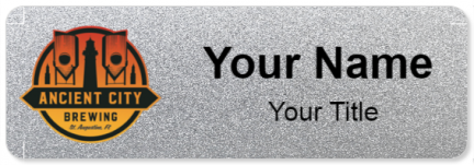 Custom name badges for Ancient City Brewing