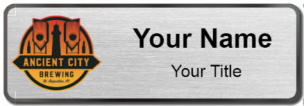 Custom name badges for Ancient City Brewing