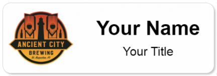 Custom name badges for Ancient City Brewing