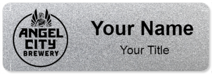 Custom name badges for Angel City Brewery