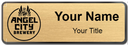 Custom name badges for Angel City Brewery