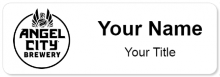 Custom name badges for Angel City Brewery