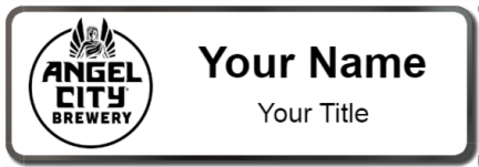 Custom name badges for Angel City Brewery