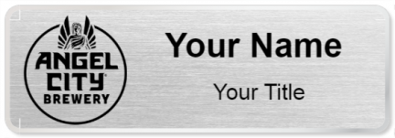 Custom name badges for Angel City Brewery