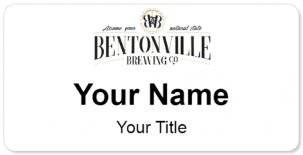 Custom name badges for Bentonville Brewing Company