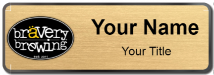 Custom name badges for Bravery Brewing